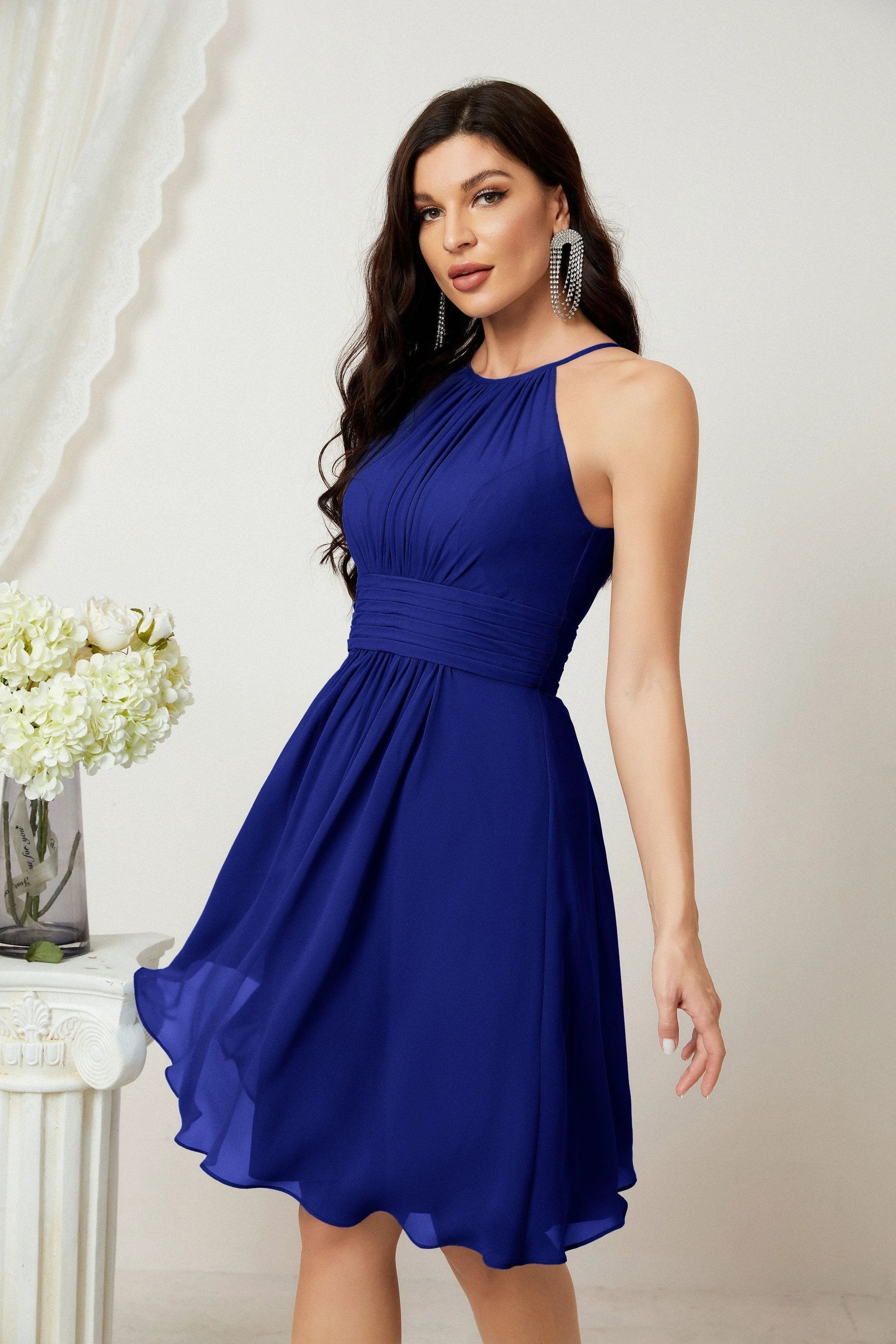 Halter Homecoming Dresses Formal Evening Party Cocktail Dress 28011 Clearance sale (ZD16954)