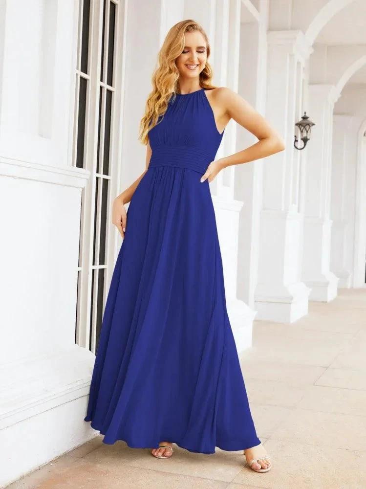 Numbersea Keyhole Bridesmaid Dresses Sleeveless Formal Evening Party Prom Gowns 28043 by numbersea