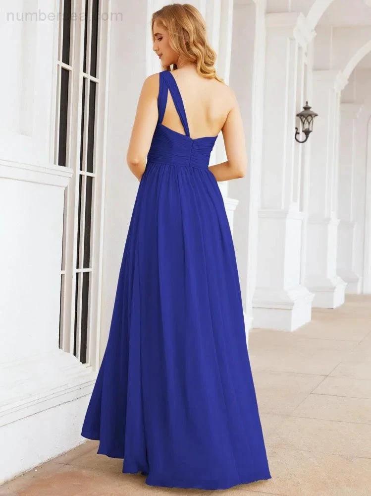 ZapDress One Shoulder Bridesmaid Dresses Long Maxi Formal Evening Party Prom Gowns 28061 (ZD17044)