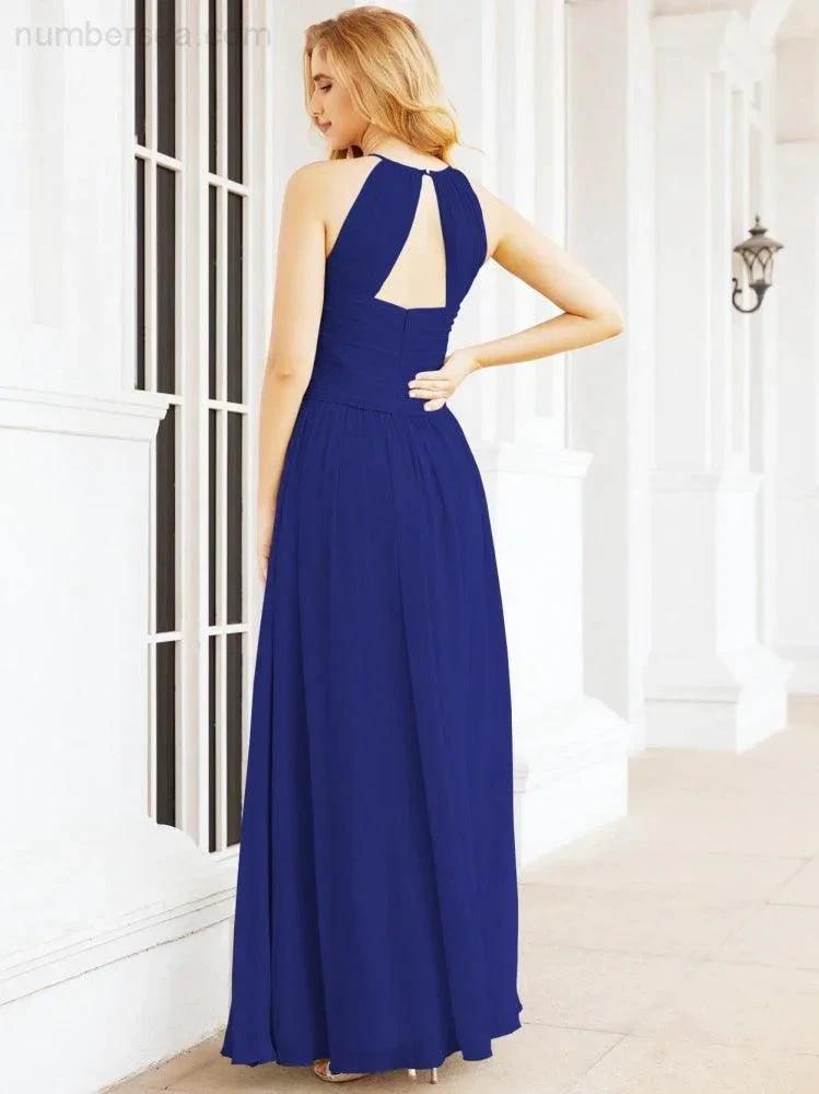 ZapDress Sleeveless Bridesmaid Dresses Long Prom Gown Zipper with Keyhole Back 28056 (ZD17040)