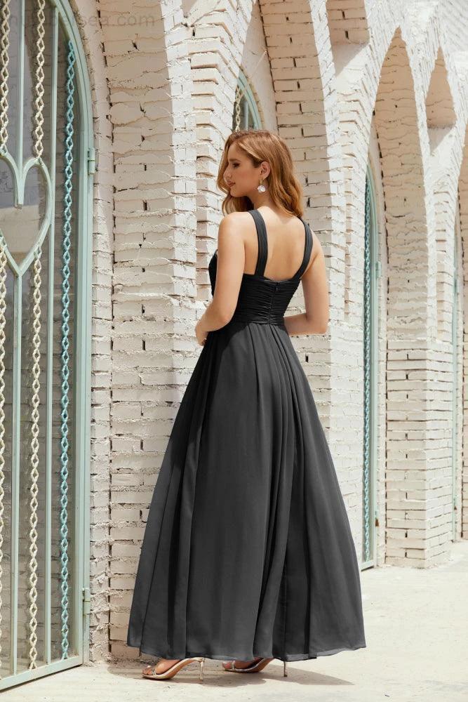 Halter Bridesmaid Dresses Formal Cocktail Prom Gown 28015 (ZD16956)