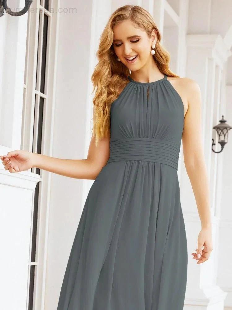 ZapDress Keyhole Bridesmaid Dresses Sleeveless Formal Evening Party Prom Gowns 28043 (ZD17032)
