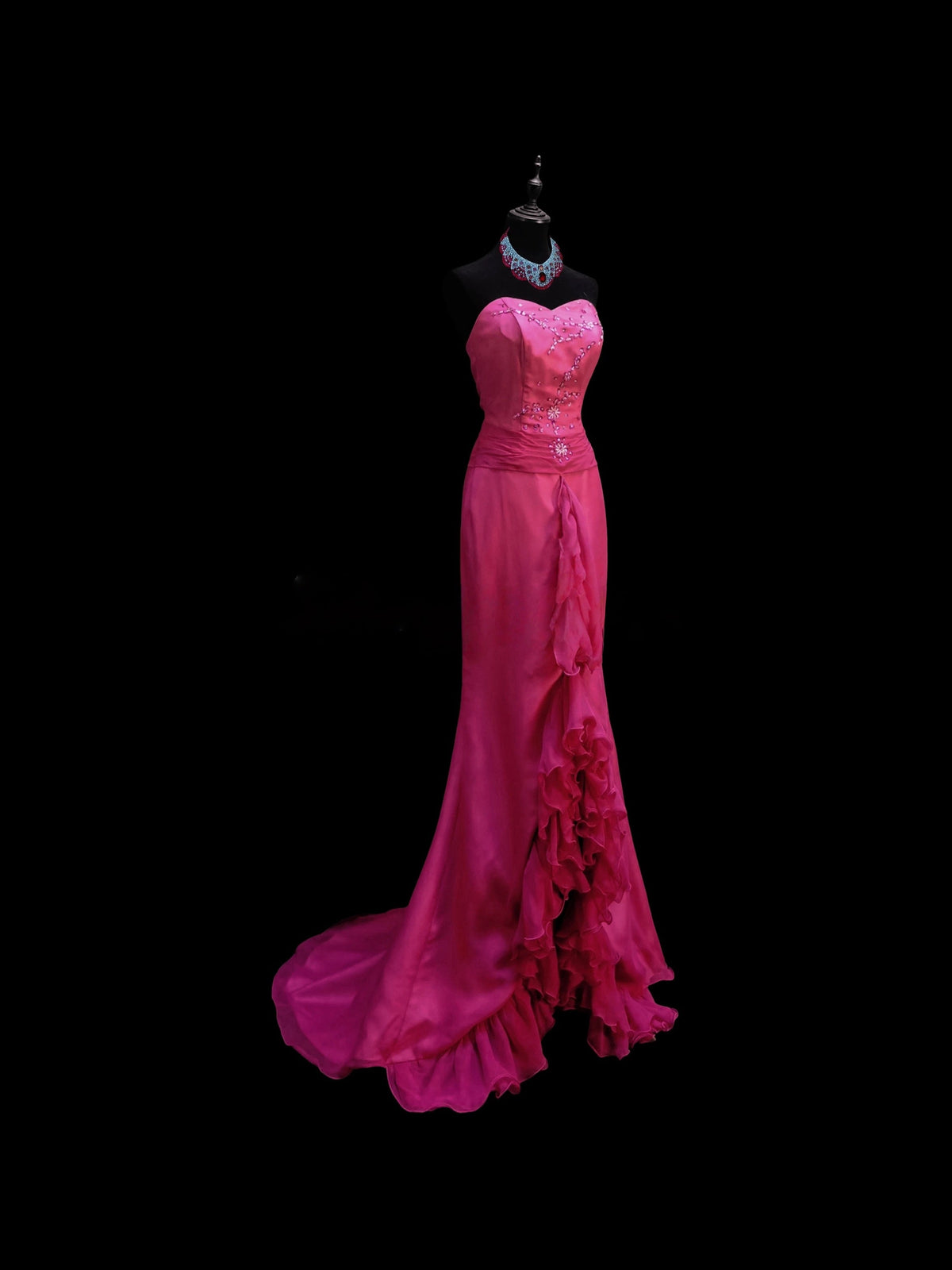 Sweetheart Mermaid Long Prom Dress Ruffle Evening Dress