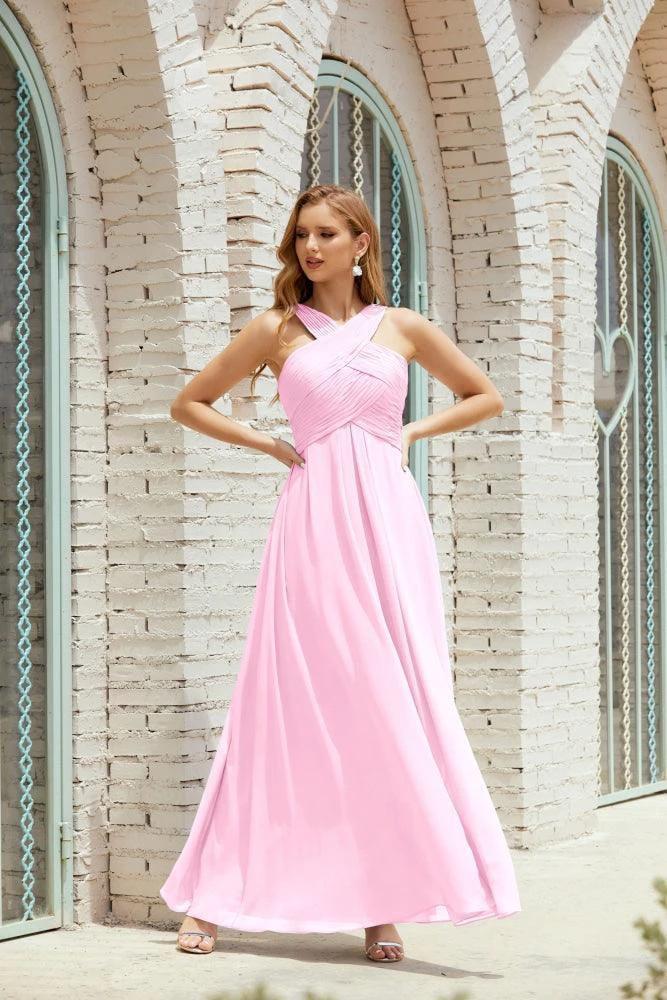 Halter Bridesmaid Dresses Formal Cocktail Prom Gown 28015 by numbersea