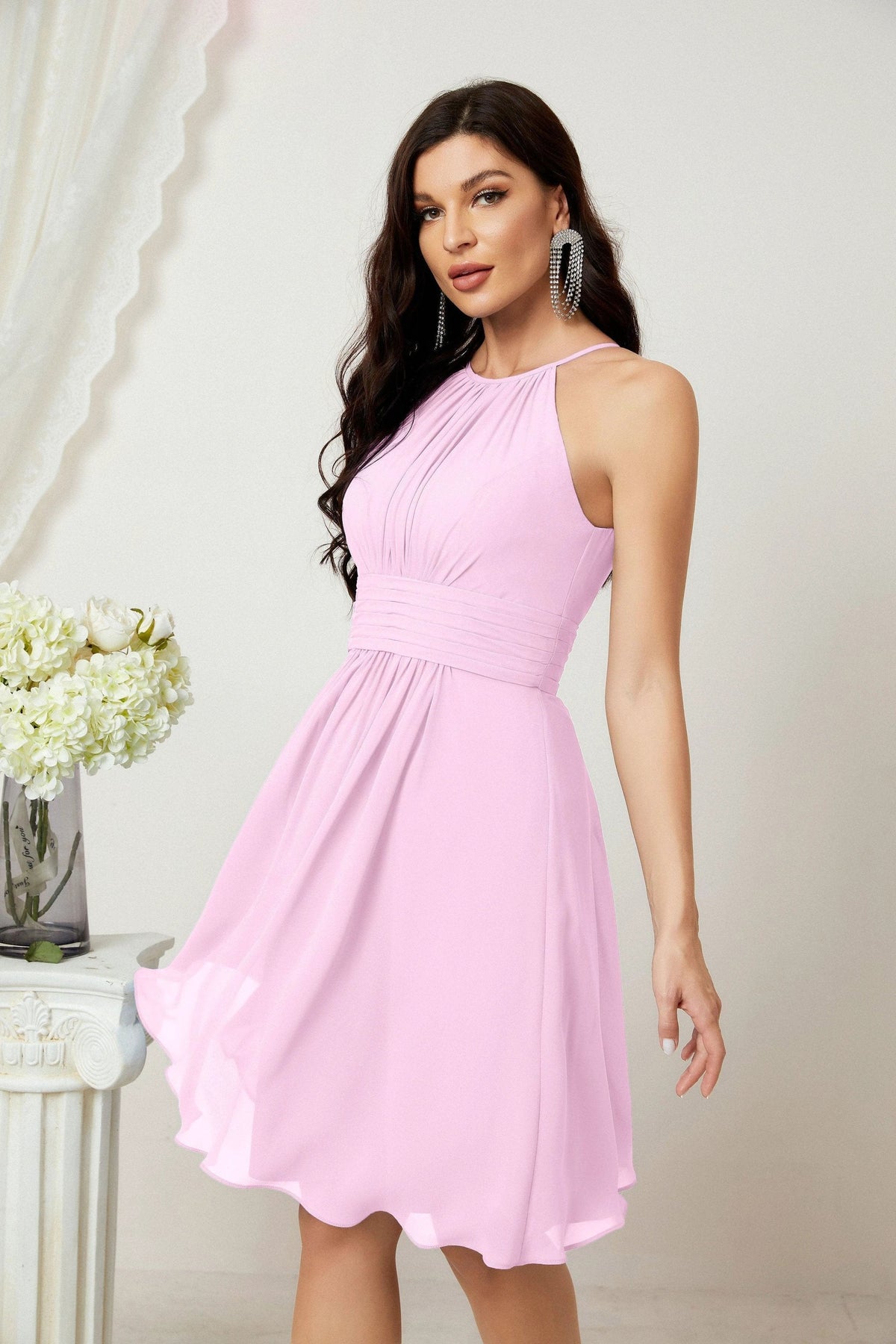 Halter Homecoming Dresses Formal Evening Party Cocktail Dress 28011 Clearance sale (ZD16954)