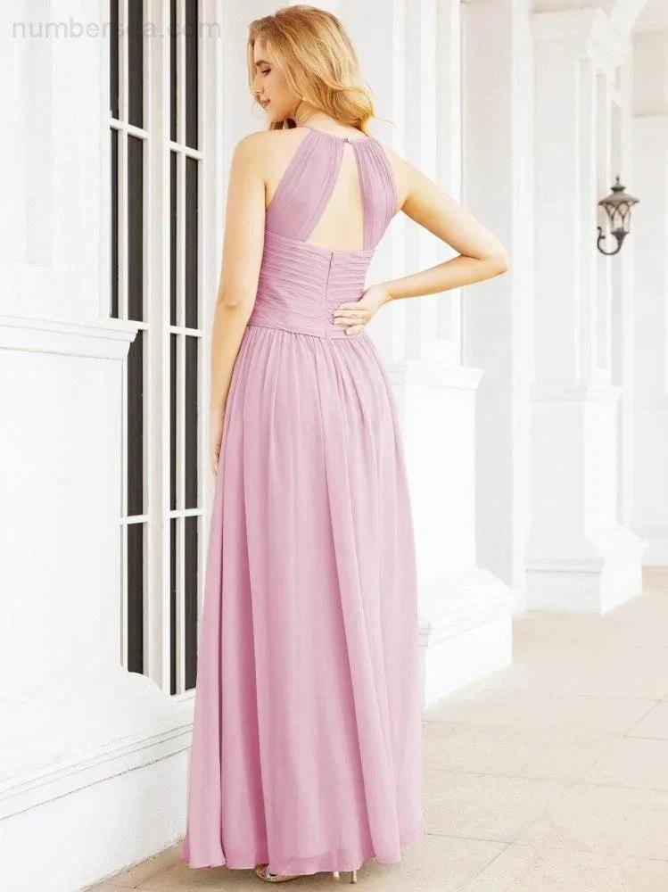 ZapDress Sleeveless Bridesmaid Dresses Long Prom Gown Zipper with Keyhole Back 28056 (ZD17040)