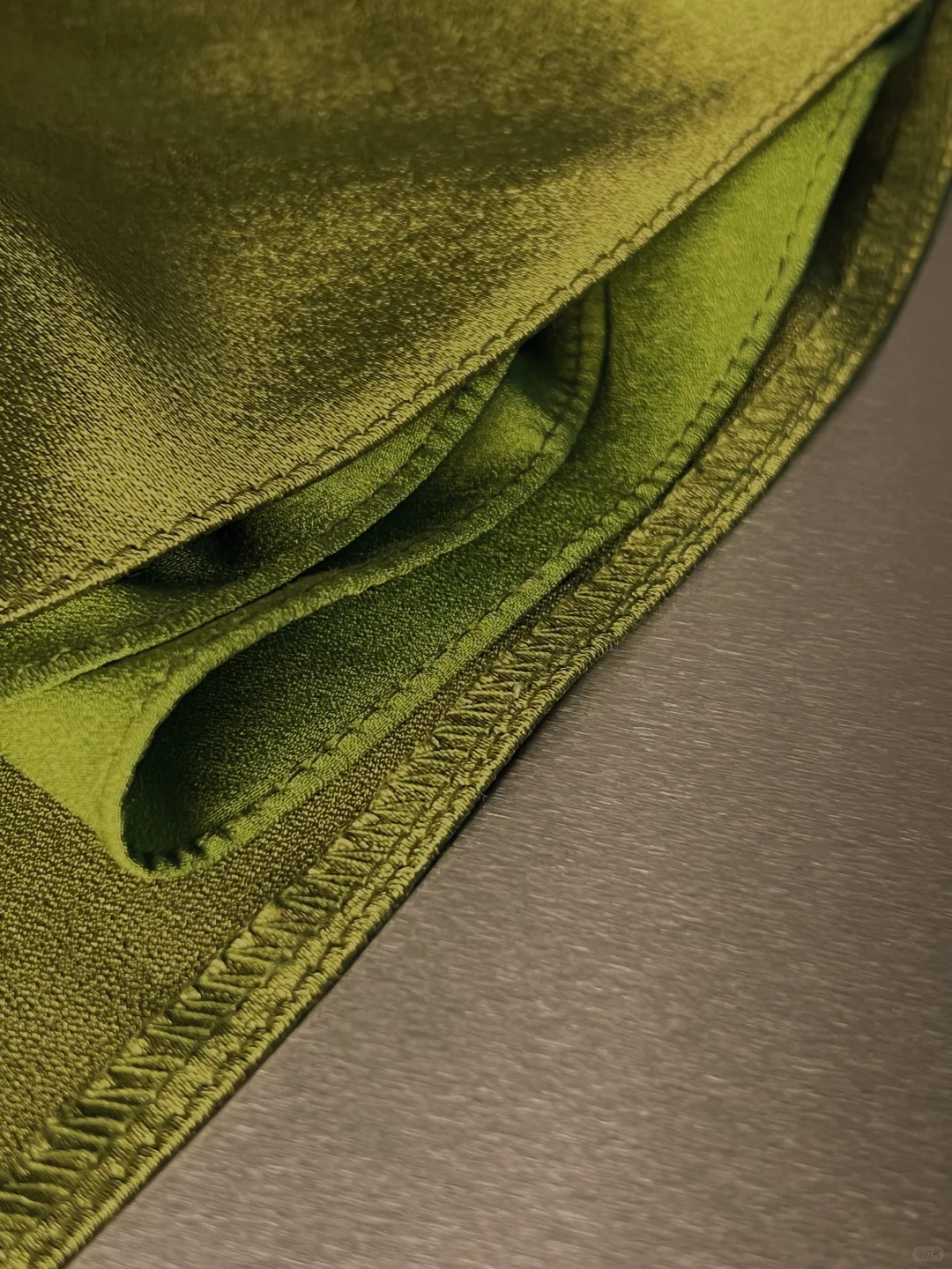 Classy Olive Green Satin Off The Shoulder Slit Prom Dress Slit Mermaid Evening Dress Y8650 - View 6 | VelvetHem