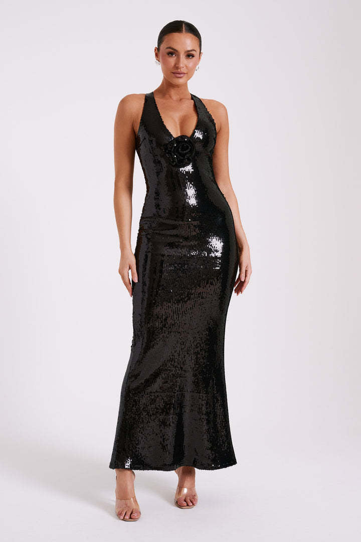 Hexed Bodycon Dress Black