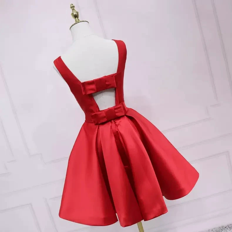 Lovely Homecoming Dress Sleeveless Burgundy Homecoming Dress s49 (ZD12606)