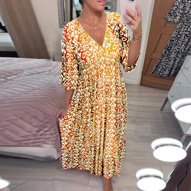 Mignon Chic Dress with Flared Sleeves for Women Date Night Outfit