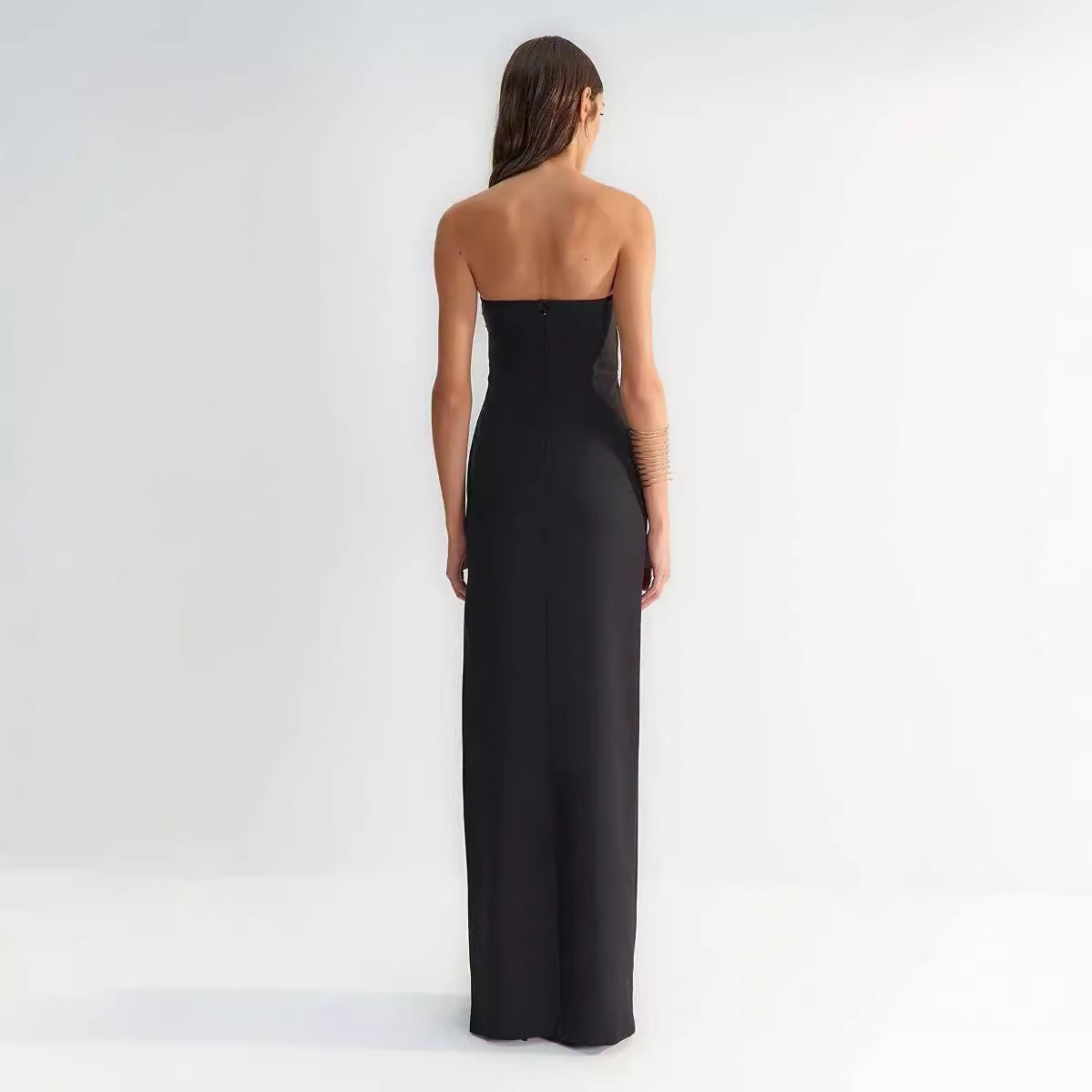 Sexy Cutout Strapless Sunflower Prom Dress - View 4 | VelvetHem