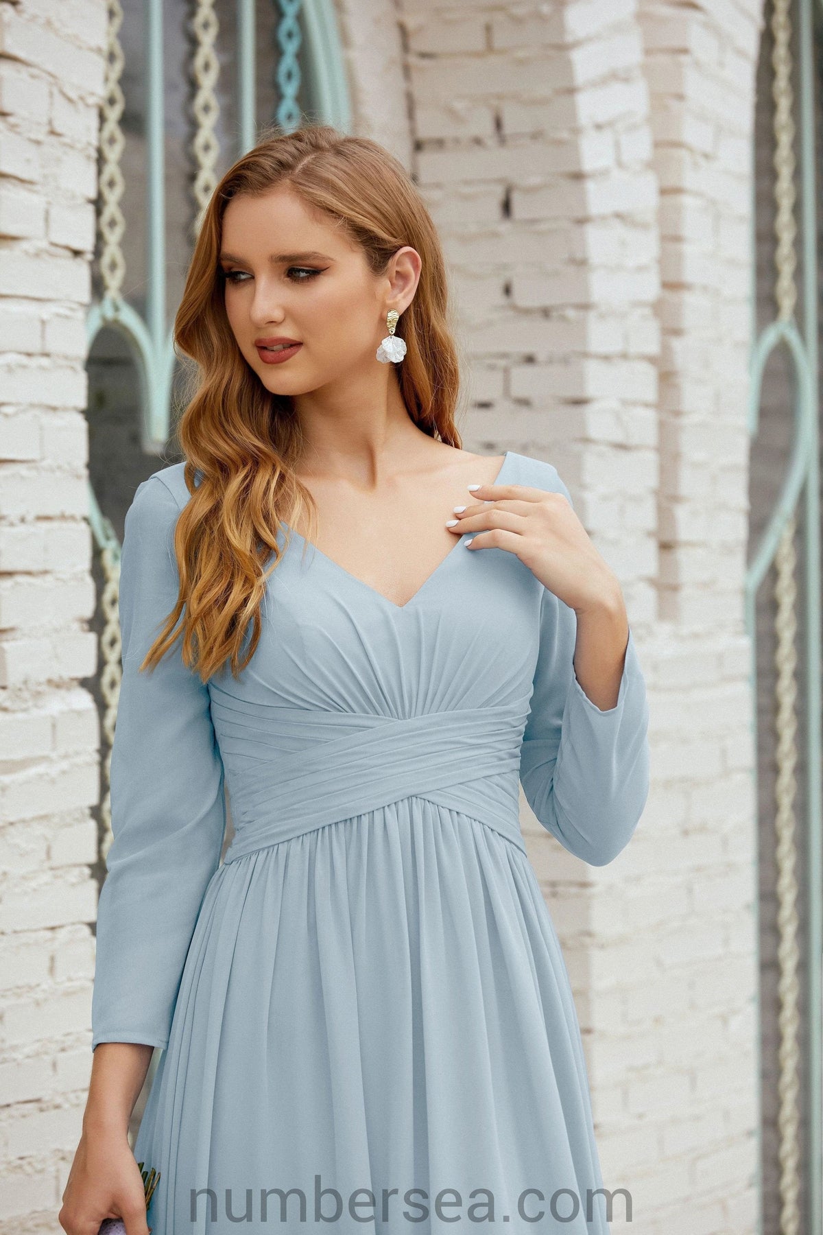 Numbersea Bridesmaid Dress Chiffon Formal Party Dress Evening Dress 28016 by numbersea