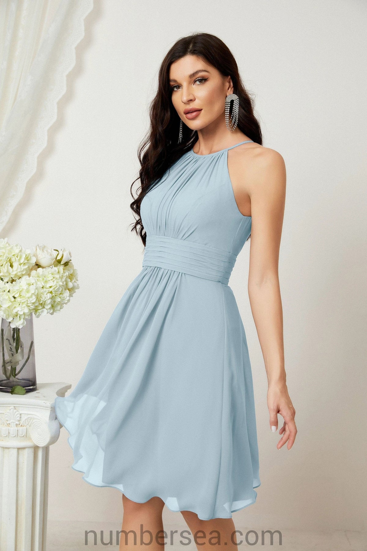 Halter Homecoming Dresses Formal Evening Party Cocktail Dress 28011 Clearance sale (ZD16954)