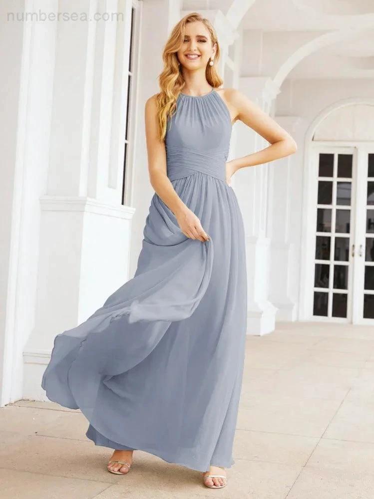 ZapDress Sleeveless Bridesmaid Dresses Long Prom Gown Zipper with Keyhole Back 28056 (ZD17040)