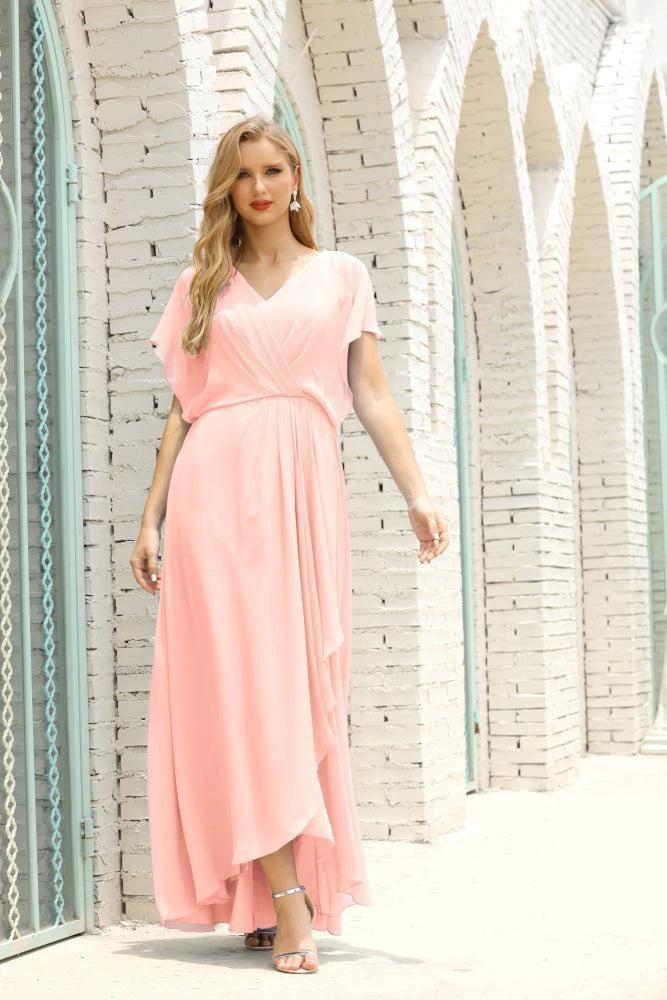Numbersea Mother of The Bride Dresses Plus Size V-Neck Floor Length Formal Prom Dress for Wedding Guest 28020 by numbersea