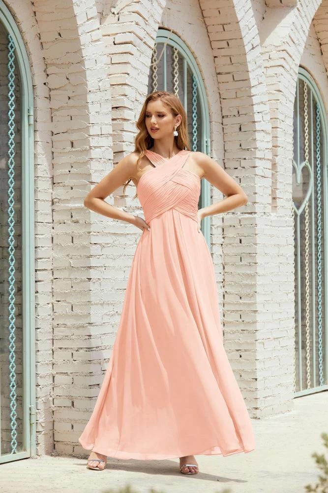 Halter Bridesmaid Dresses Formal Cocktail Prom Gown 28015 by numbersea