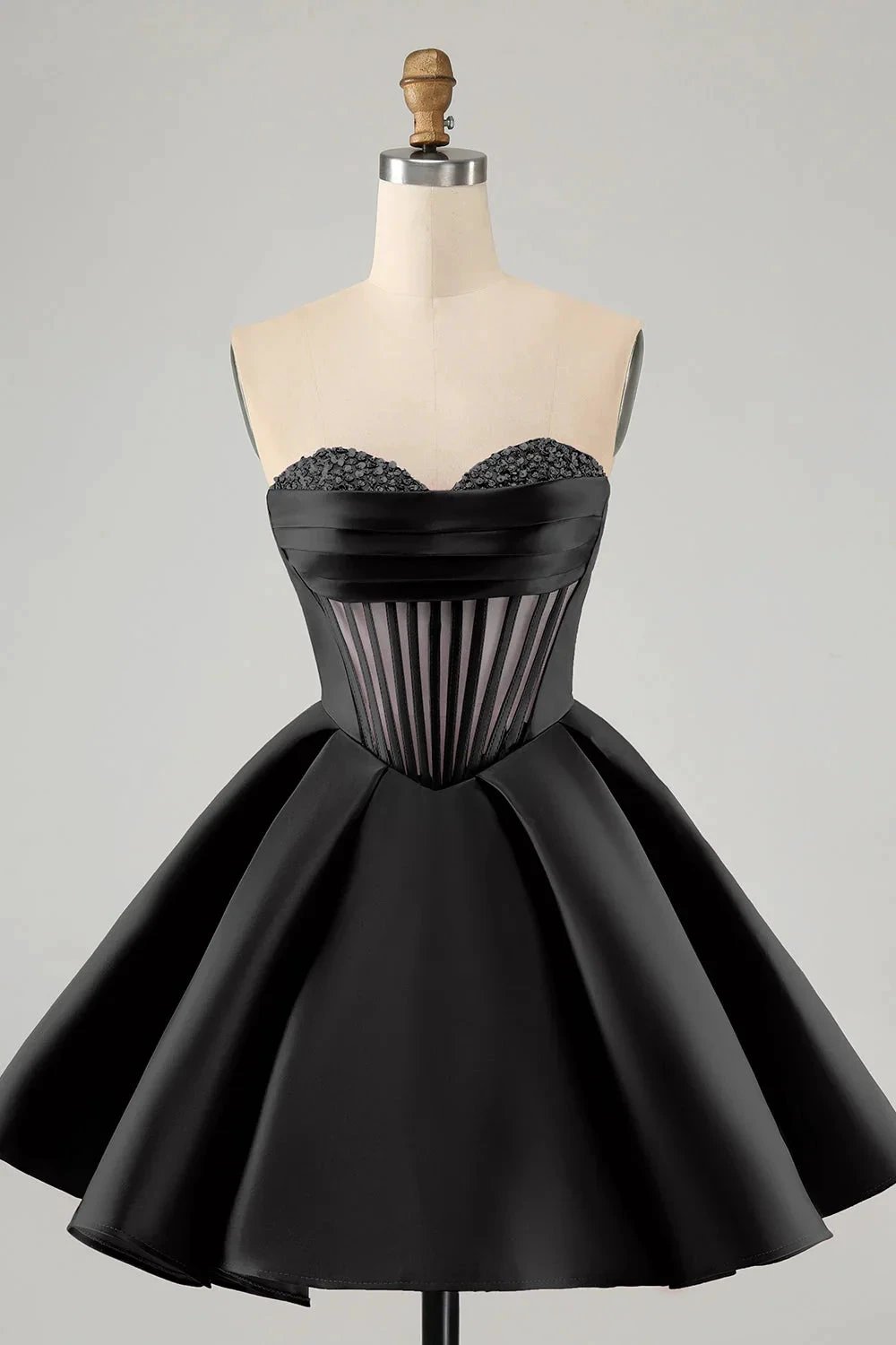Cute Fuchsia A Line Sweetheart Corset Short Homecoming Dress with Beading by WEDTREND