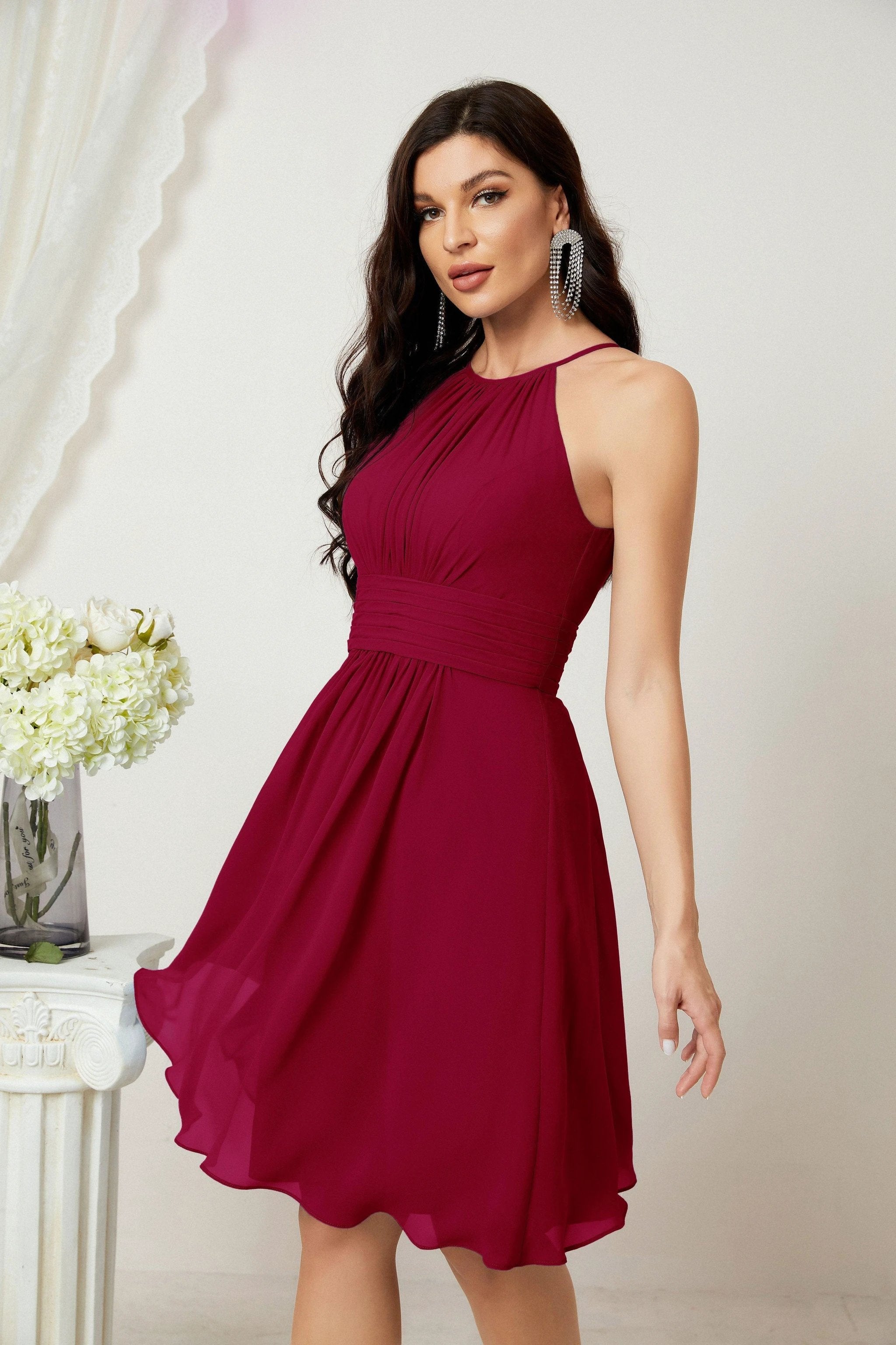 Halter Homecoming Dresses Formal Evening Party Cocktail Dress 28011 Clearance sale (ZD16954)