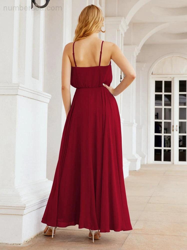 ZapDress  Halter Long Bridesmaid Dresses Formal A line Juniors Dress 28029 (ZD17029)