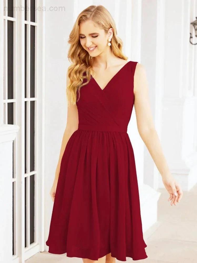 ZapDress Homecoming Dresses Knee Length Skirt V Back 28062 (ZD16943)