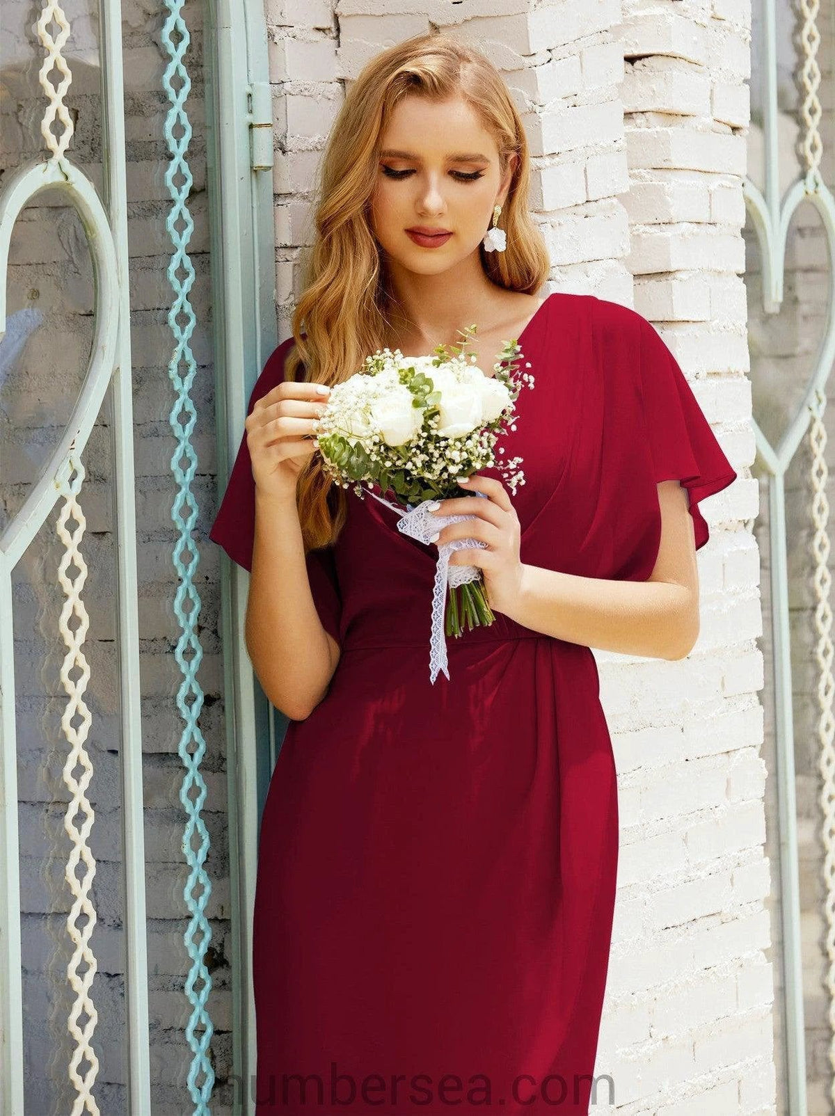 Homecoming Dresses Knee Length Sleeveless Prom Gowns 28021 (ZD16955)