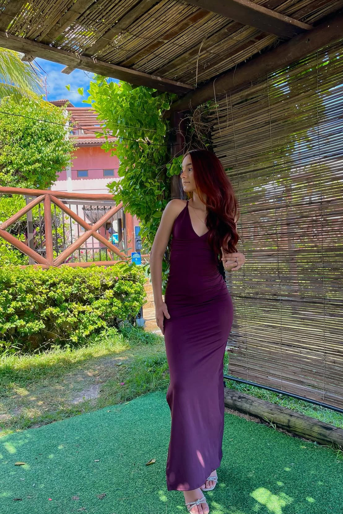 Backless Purple Mermaid Prom Dress Satin Evening Dress