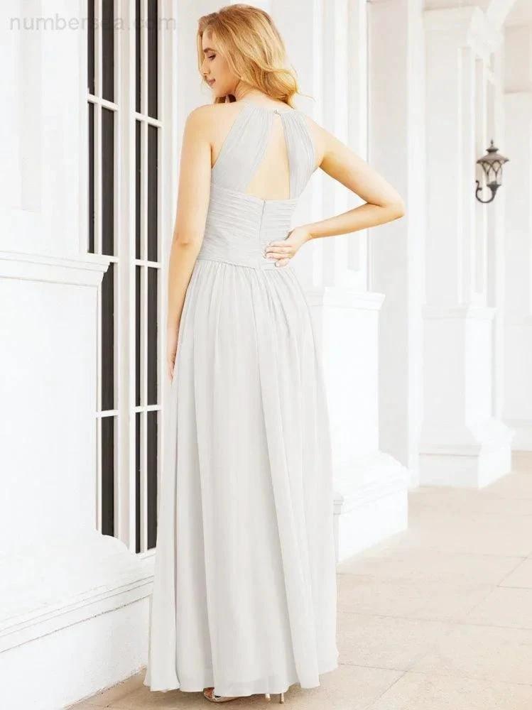 ZapDress Sleeveless Bridesmaid Dresses Long Prom Gown Zipper with Keyhole Back 28056 (ZD17040)