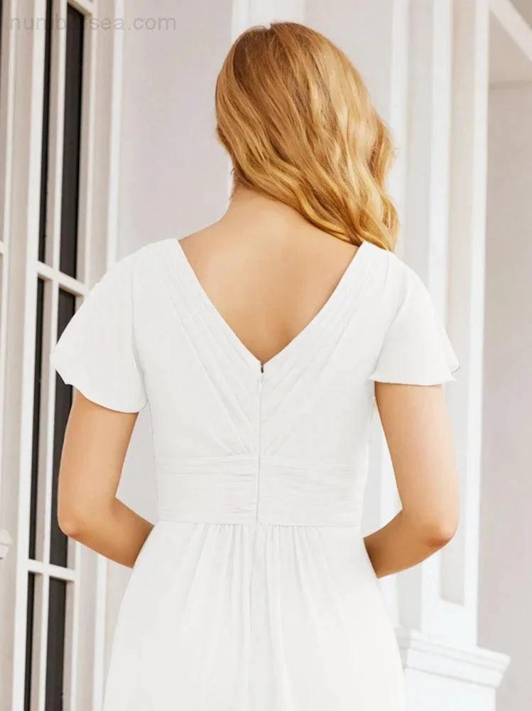 ZapDress Formal Prom Gowns for Mother of The Bride Cap Sleeves Bridesmaid Dress 28047 (ZD16958)