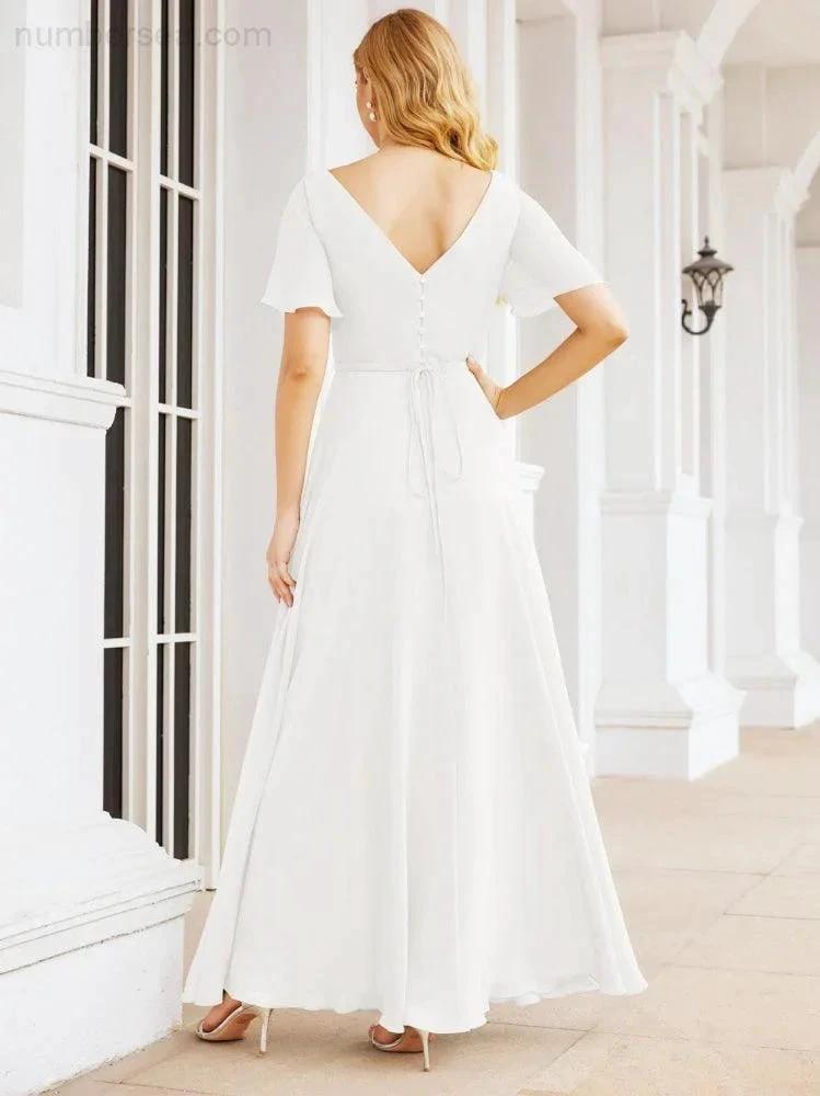 ZapDress Formal Prom Gowns for Mother of The Bride Short Sleeves Bridesmaid Dress 28049 (ZD16995)