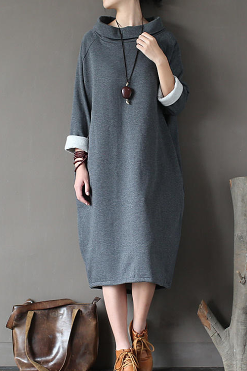 Nuria Chic Long Sweater Dress Premium Wardrobe Essential