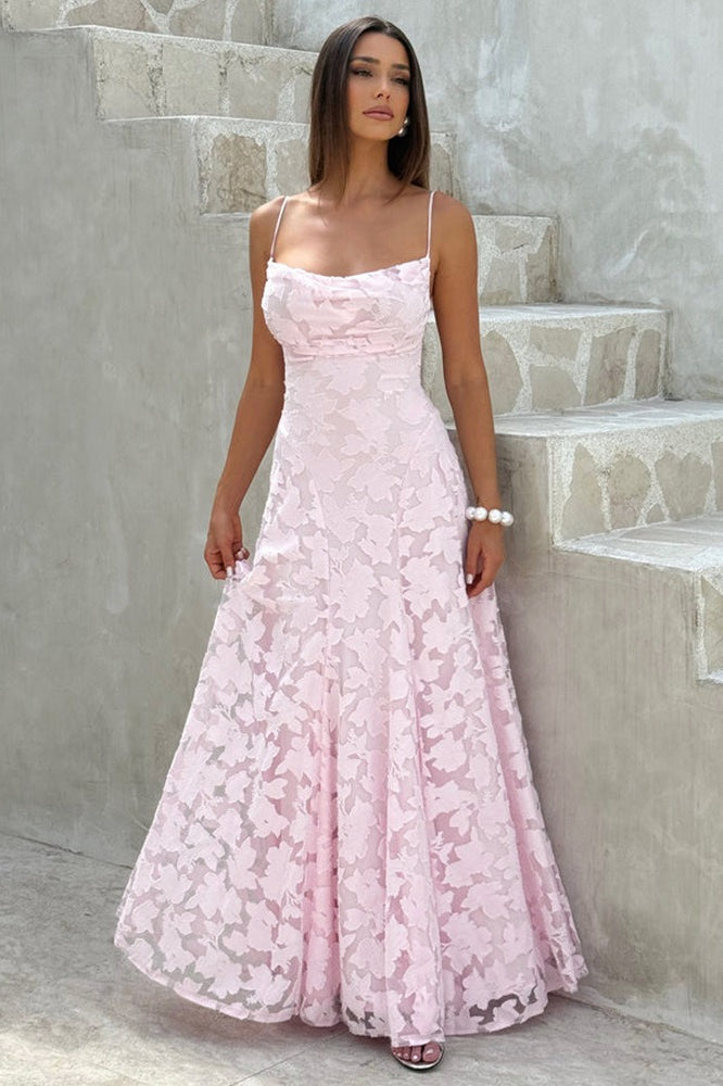 Backless Chiffon Maxi Dress
