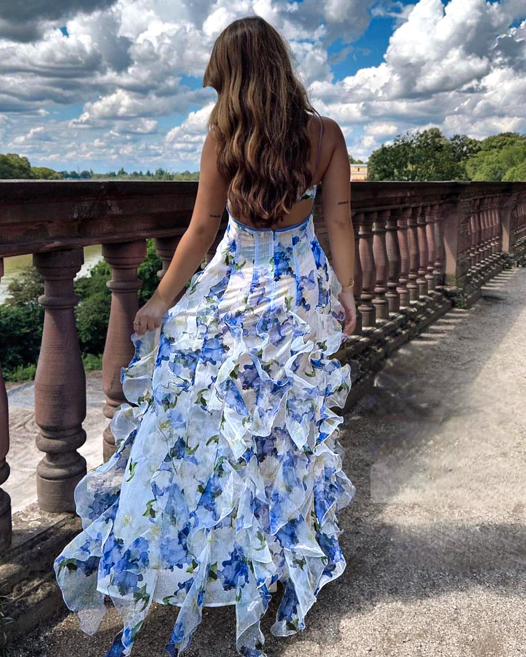Zoey Ruffled Floral Dress