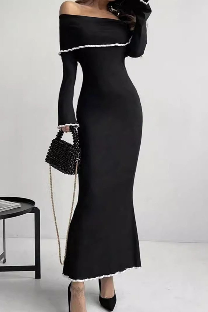 One-Shoulder Knit Work Dress - View 3 | VelvetHem