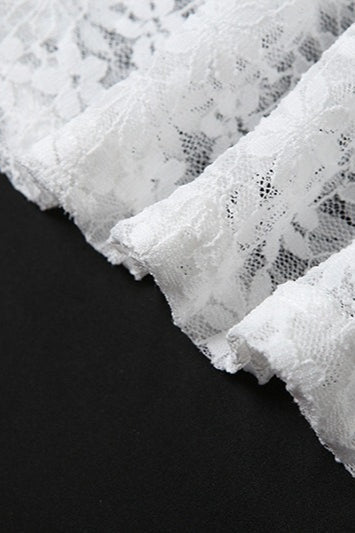 Elegant High Waist Sleeveless Lace Dress - View 5 | VelvetHem