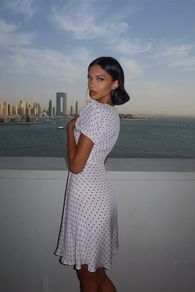 Modern Fl Polka Dots Dress for Modern Fashion Wear Boutique Fashion Style 2