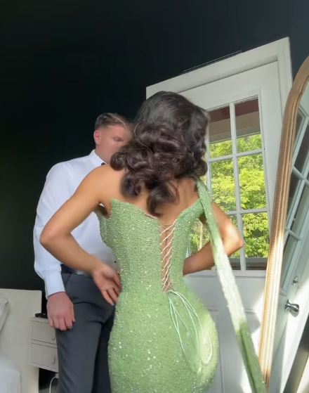 Green Elegant Long Party Dress Prom Dress New Arrive Mermaid Evening Dress - View 3 | FashionDia