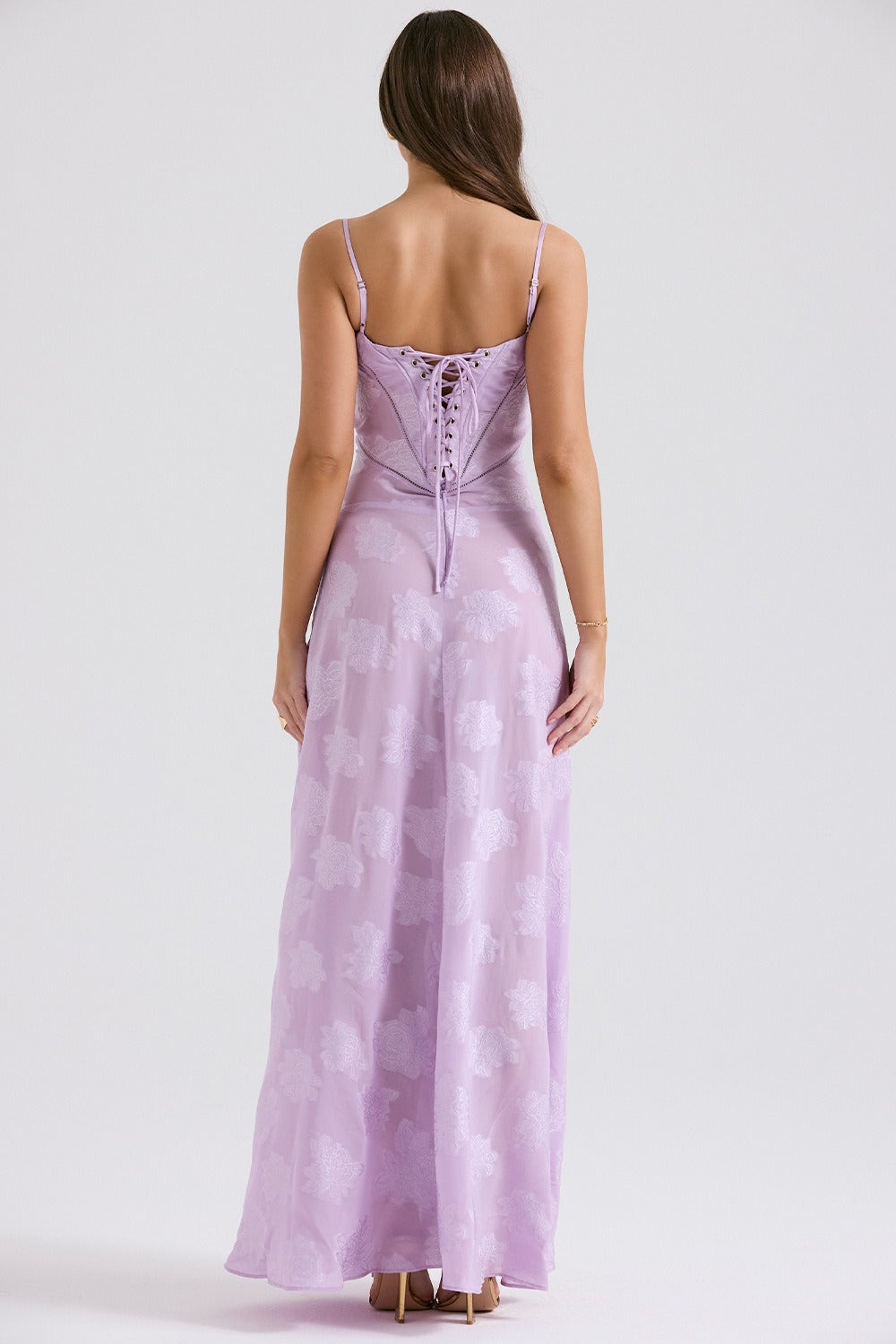 Lace Tie - Strap Romantic Maxi Dress
