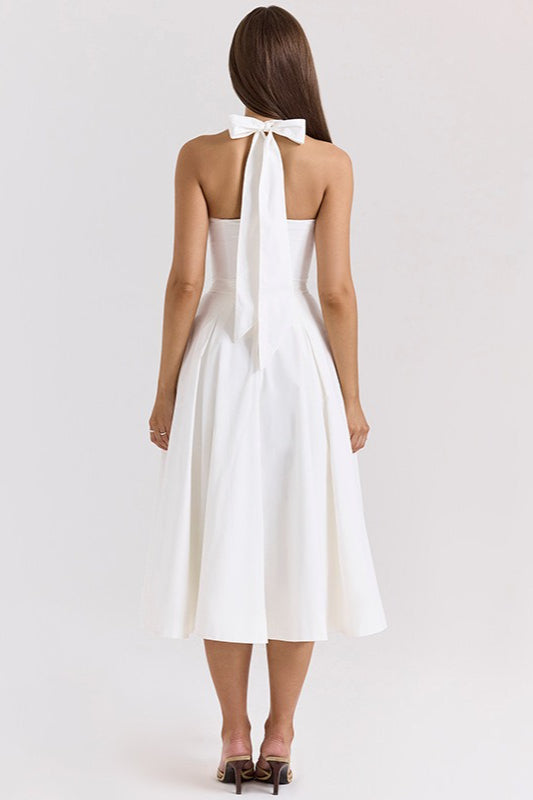 Elegant Deep V Relaxed Dress for Everyday Wear Boutique Fashion Style