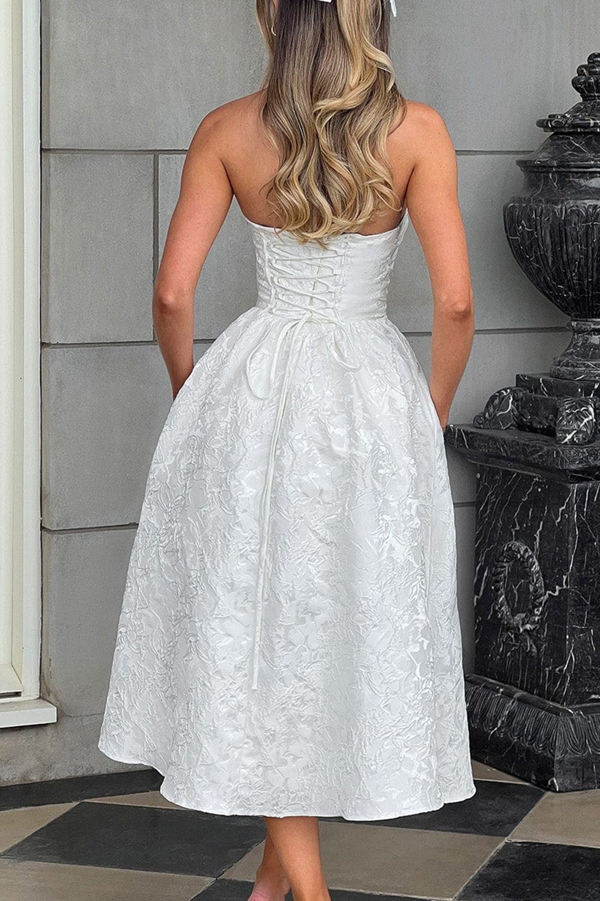 Strapless Elegant Party Dress with Premium Everyday Styling