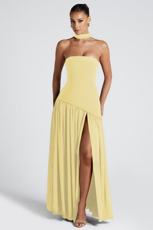Elegant Strapless Ribbon Party Dress - View 4 | VelvetHem