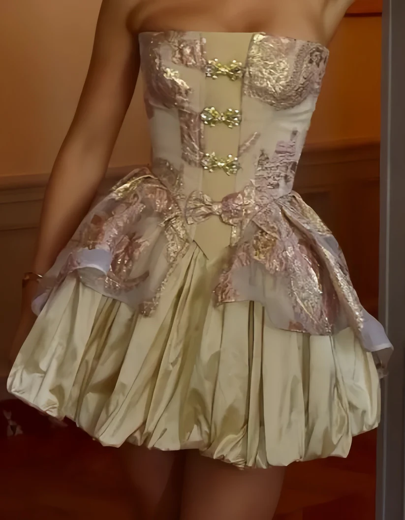 Gorgeous Strapless Birthday Dress Short Homecoming Dress