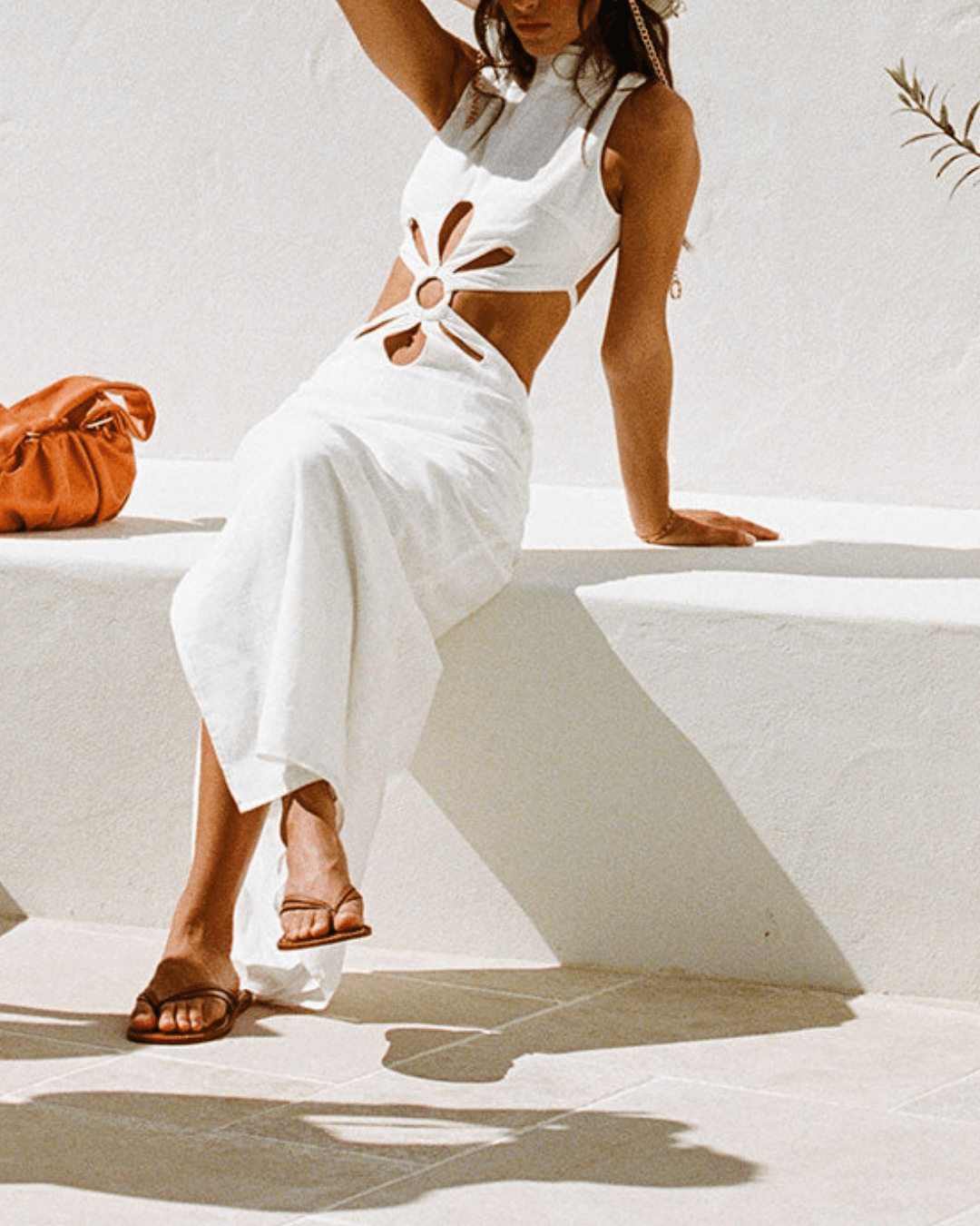 Sleeveless Cut Out Midi Dress - Fashionpara