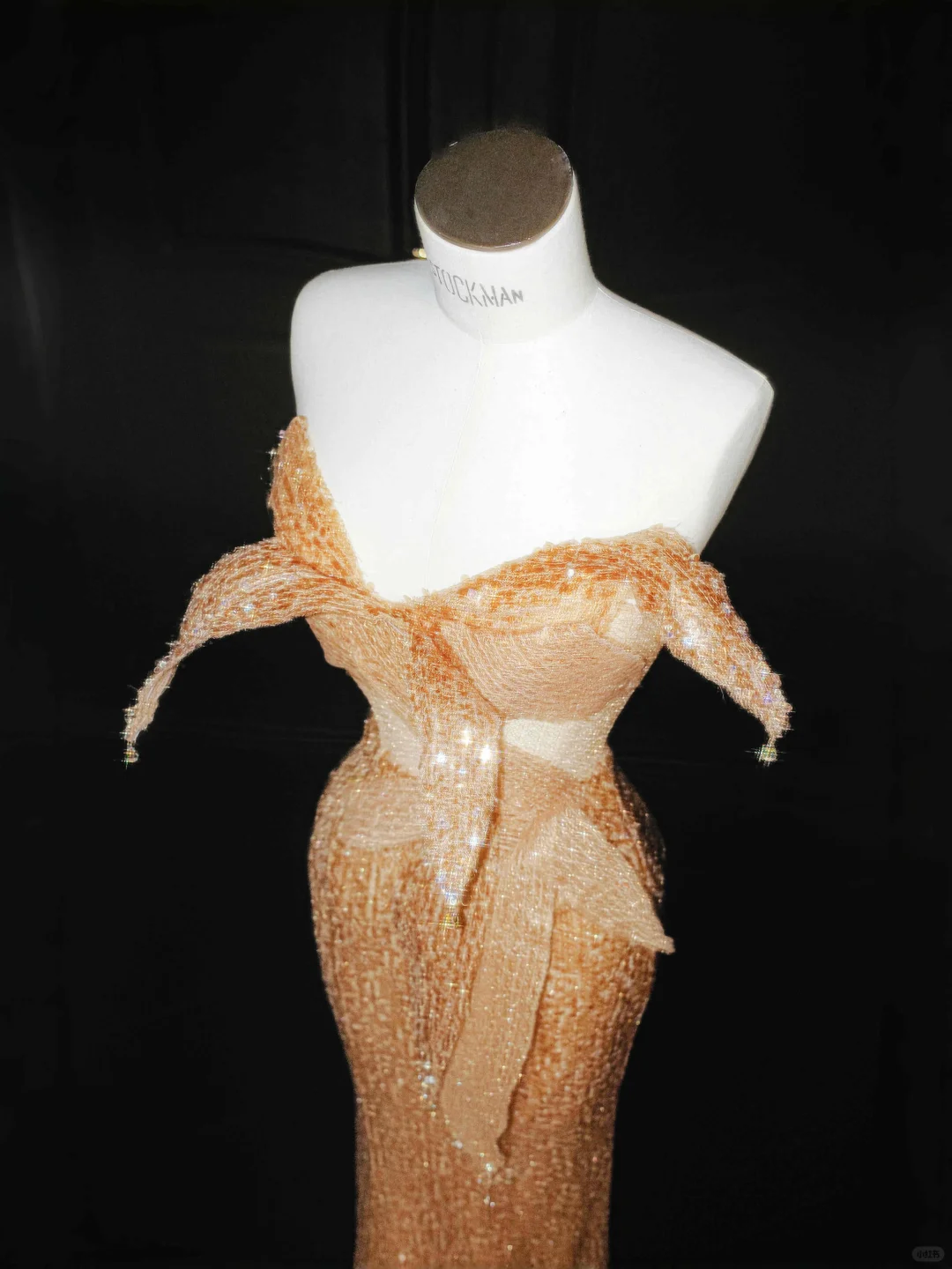 Sparkly Gold Sequin Strapless Mermaid Prom Dress Long Evening Dress Y8656 - View 3 | VelvetHem