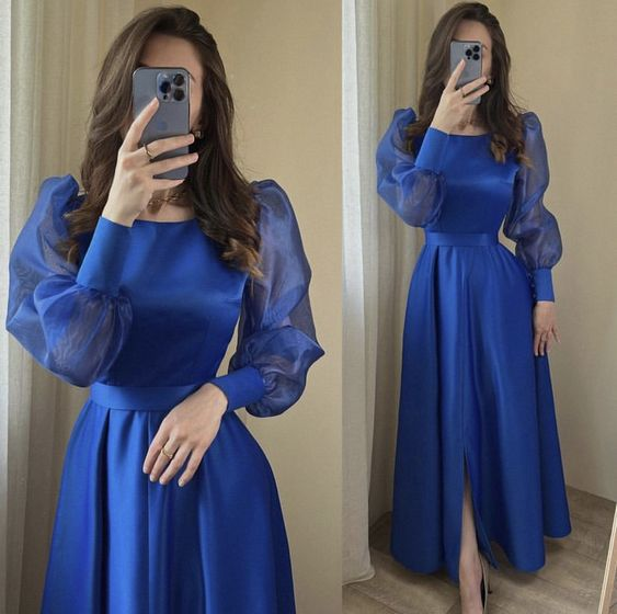 Royal Blue Evening Dresses Prom Gowns Formal Women Dress Y7102 - View 2 | VelvetHem