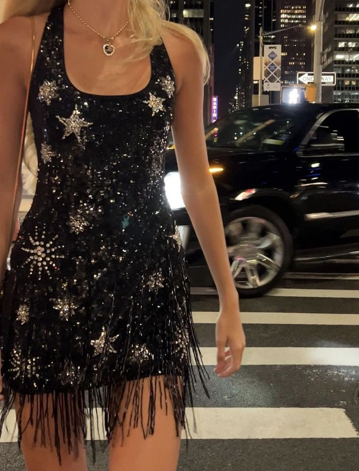 Vintage Black Sequin Beaded Birthday Outfits Sexy Halter Sheath Cocktail Dress Homecoming Dress