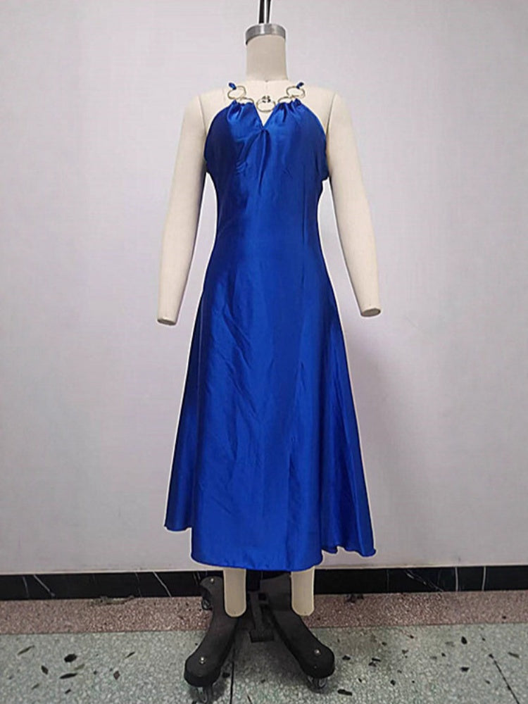 Sleeveless V-Neck Bodycon Midi Dress