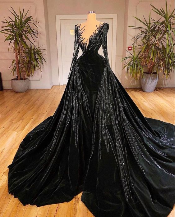 High quality sequins long prom dress evening dress