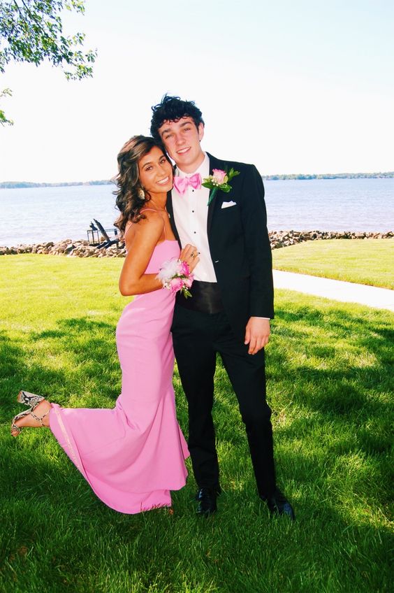 Pink Prom Dress, Sexy Prom Dress