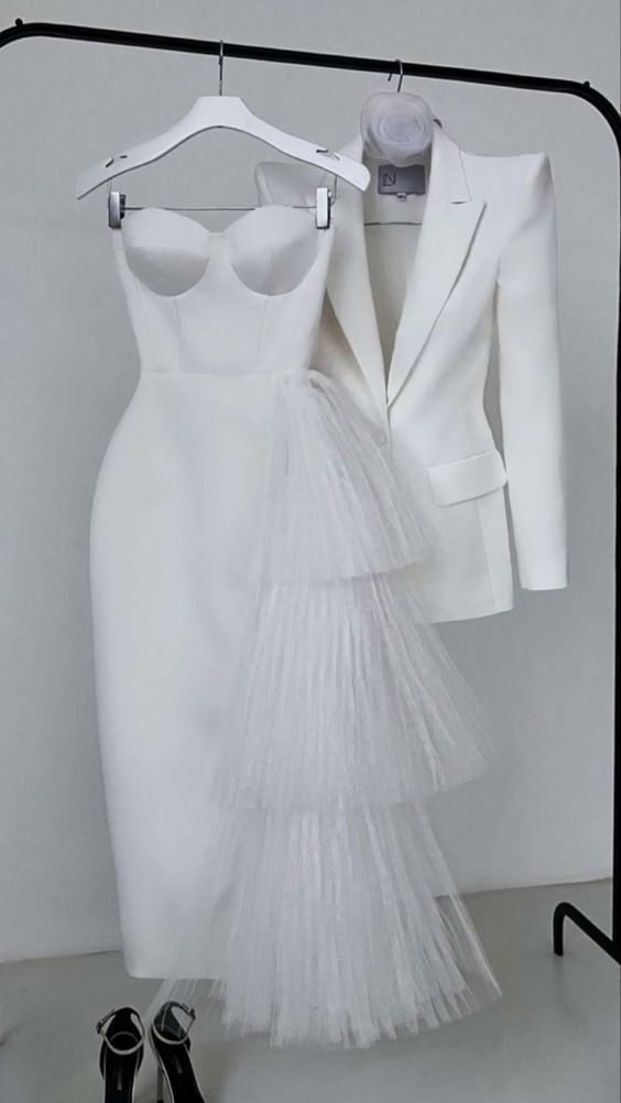 White evening dress Sexy Prom Dress