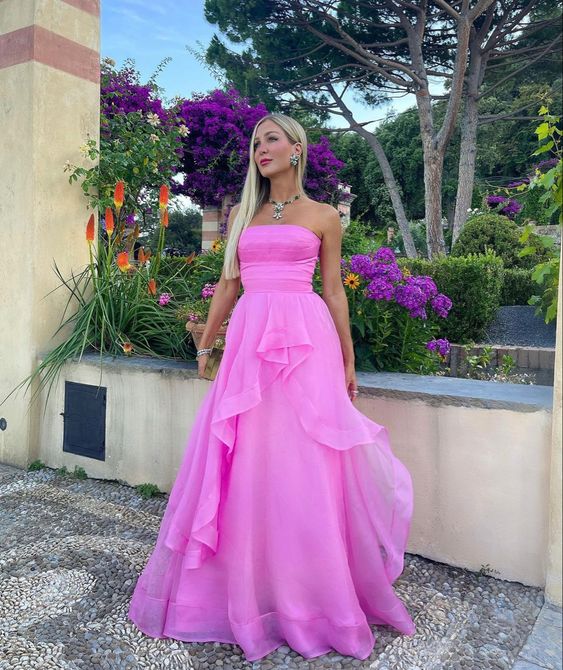 A-Line Long Prom Dresses Evening Party Dresses - FashionDia